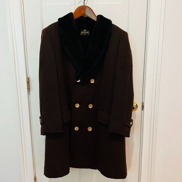 Vintage Zero King - Double Breast Wool Coat Size Large 42 L - Picture 1 of 16